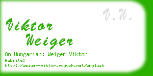 viktor weiger business card